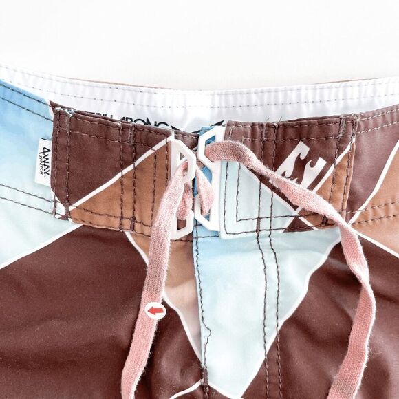 Billabong Mens Quad Platinum Stretch Swim Boardshorts Blue Brown Size 32 - Picture 4 of 9